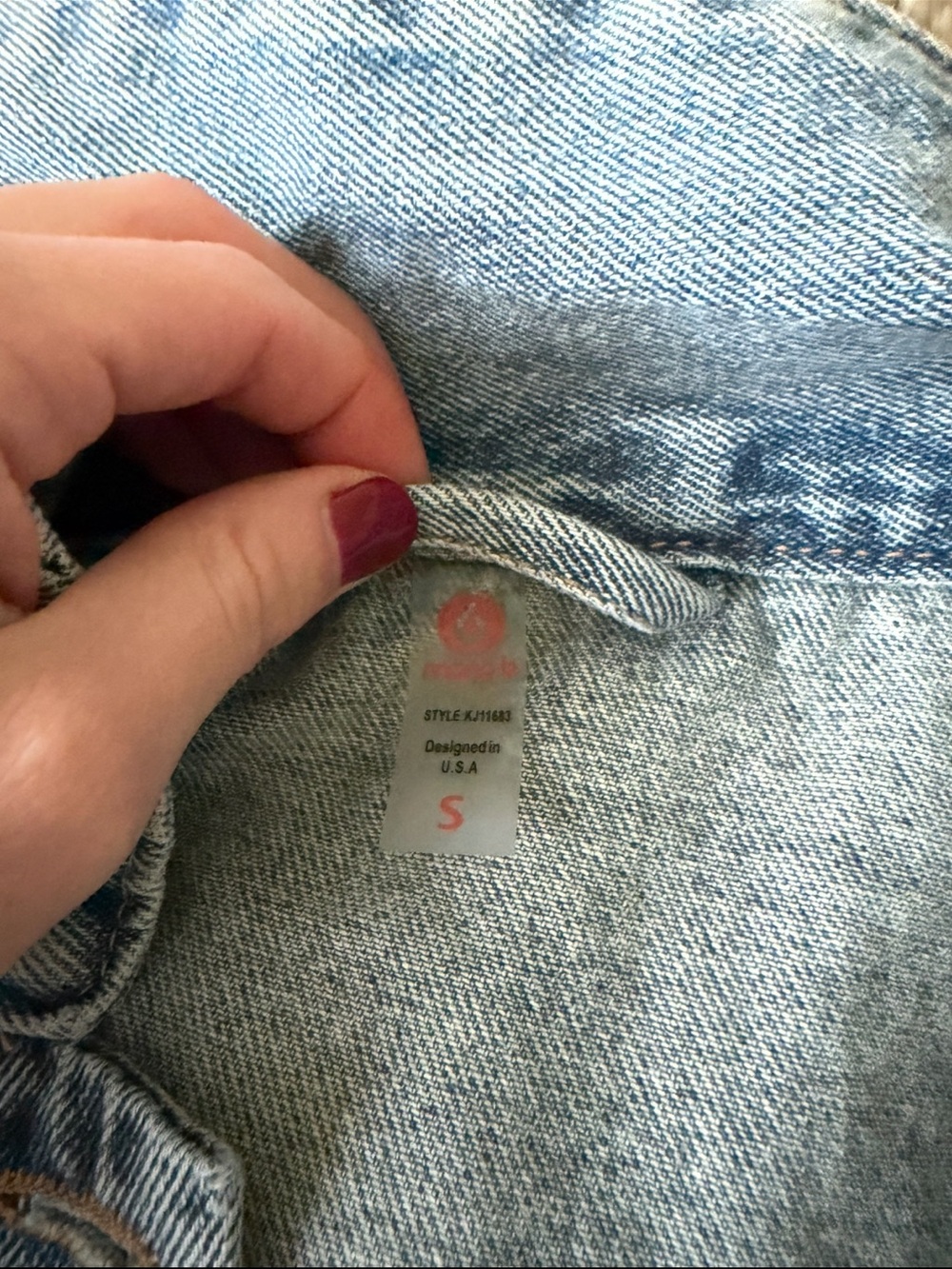 Mono B Light Blue Denim Jean Jacket - Picture 2 of 2